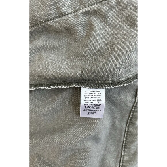 BP Womens Field Utility Jacket Sz M Green Long Sleeve Pockets Drawstring Waist - Picture 12 of 12